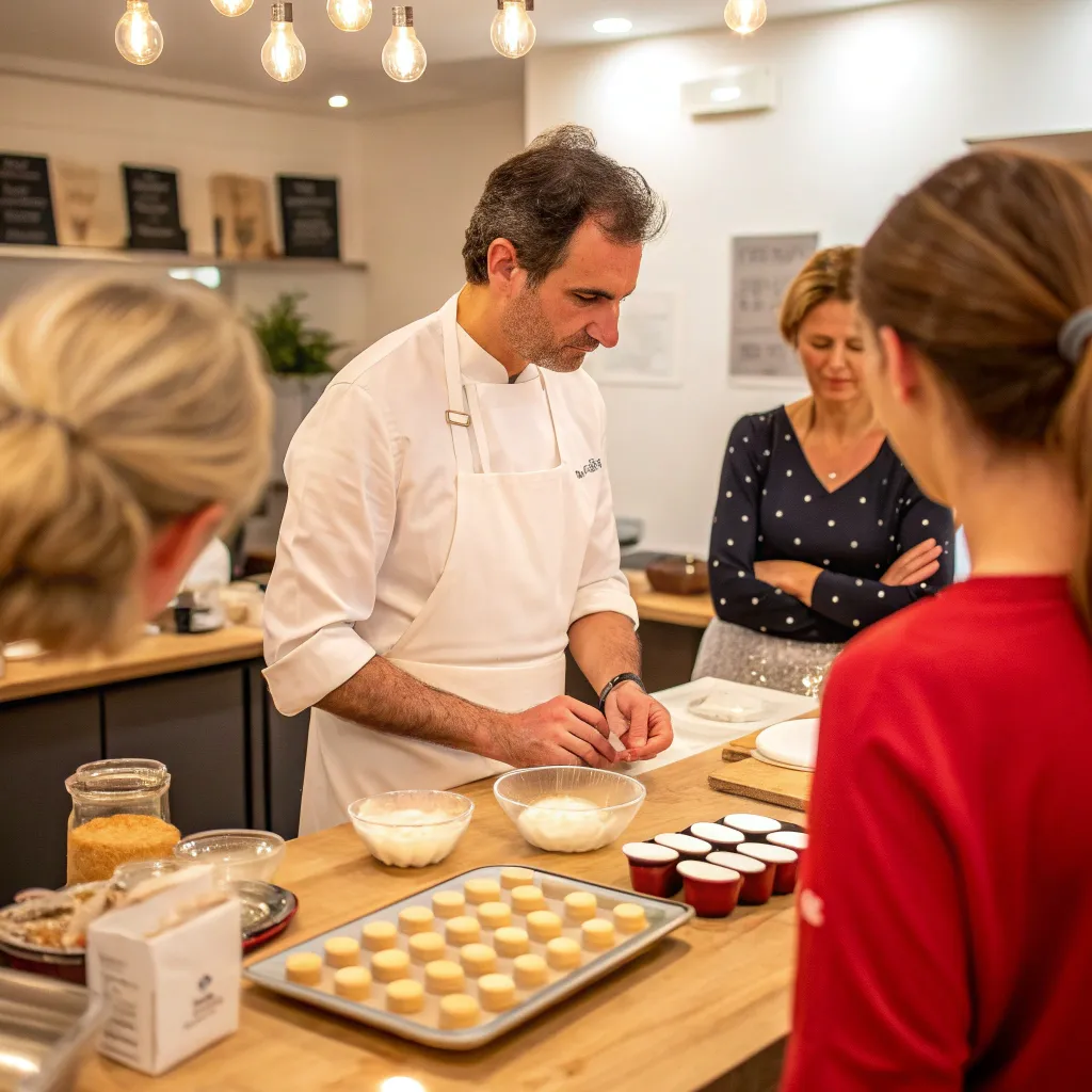 Baking master class in session with professional chef